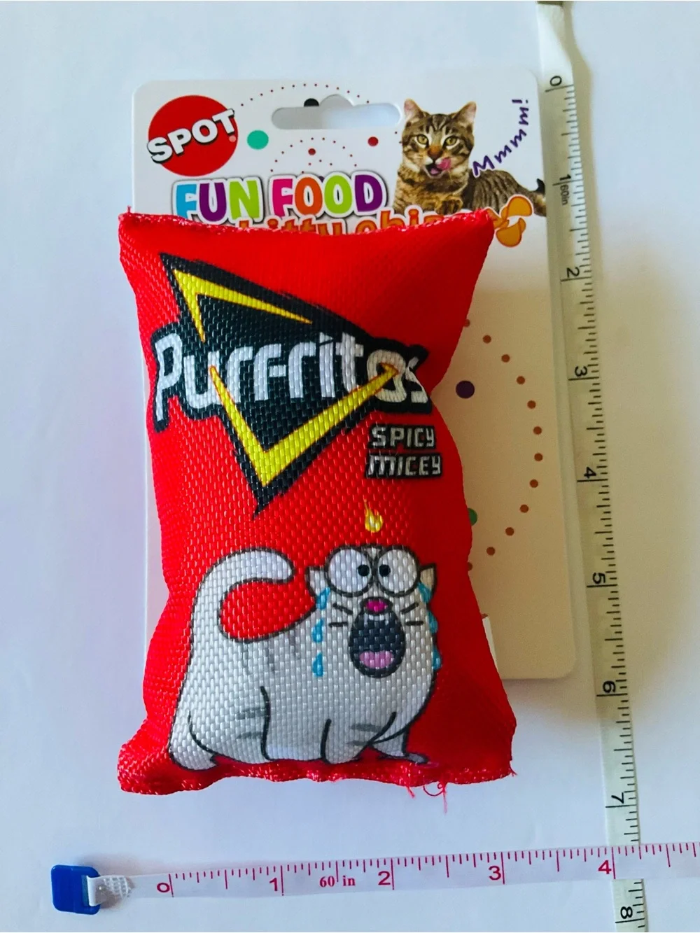 NEW Spot 3pc Fun Food Kitty Chips Catnip Cat Play Toys Crinkle Rattle Sounds